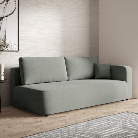 3-Sitzer-Sofa mit Bettkasten und umklappbarer Armlehne Antonio Grau