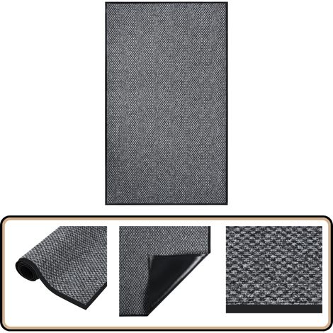 Paillasson Gris 90x150 cm - Tapis D'entrée - Paillasson Intérieur - Paillasson Extérieur - Tapis Absorbant - Tapis Résistant À L'eau (1/5)