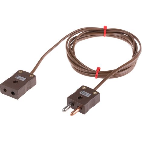 Câble d'extension type T RS PRO, 2m, temp. max. +220°C, gaine PVC ( Prix pour 1 )
