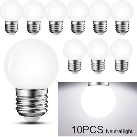 Confezione da 10 lampadine LED E27 da 3W ad alta luminosità, 220V, per illuminazione interna - AquaForge (1/5)