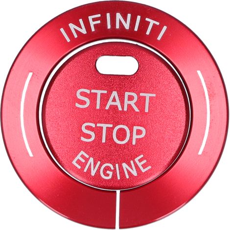 Zweiteiliger Motorstartknopf aus Aluminiumlegierung für Infiniti Q50, Q50L und QX60, rot (1/5)