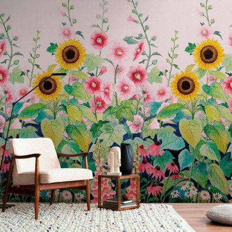 A.S. Creation Livingwalls Fototapete The Wall III 398831 Eine Rolle Ein Motiv 159 x 280 cm Pink Grün Gelb (1/4)