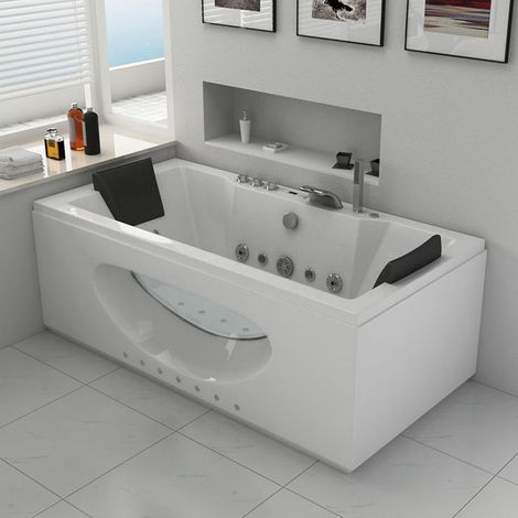 Baignoire balnéo DISTRIBAIN Caïman - 32 jets - Blanc (1/6)