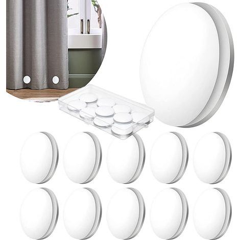 Lot de 10 rideaux de douche magnétiques ronds avec aimants - Pour rideaux de douche - Poids de rideau de douche (1/5)