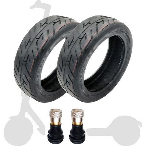 Pneus de vélo abordables, design tubeless, compatibles avec plusieurs modèles, 2 X 10X2.7-6.5 Pneus avec valves (1/2)