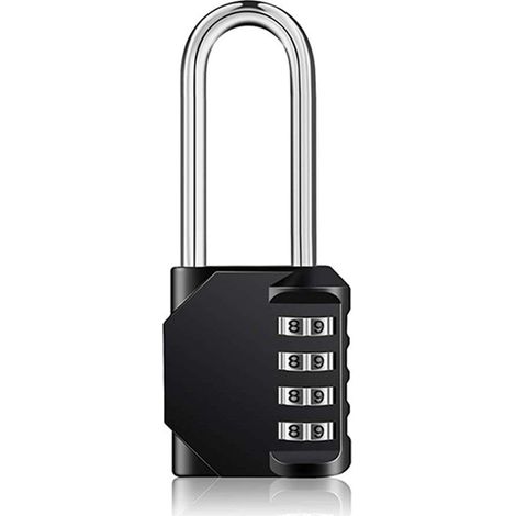 Cadenas à combinaison avec anse longue noir (f2) (1/5)