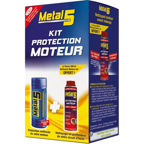 Kit protection moteur, nettoyant et remétallisant moteur - Ce produit de marque Metal 5 est neuf. (1/2)