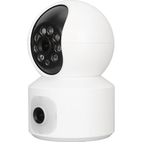 Caméra de sécurité double objectif 2K 4MP 2,4 GHz sans fil, vision nocturne couleur, audio bidirectionnel, détection de mouvement, idéale pour bébé, animal de compagnie et maison. (1/5)