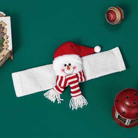 Cortinas navideñas, Papá Noel y muñeco de nieve, presillas para cortinas navideñas, clips para presillas de ventana (muñeco de nieve) (1/5)