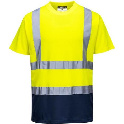 Tee-shirt Haute Visibilite - Polyester Nid Dabeille 150 G - Certifie CE - Pour Travaux Extérieurs Ou Industriels - 1 Piece (1/4)