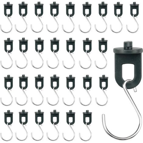 50 clips colgantes para invernadero y 50 ganchos en S, clips para invernadero, accesorios para plantas, clips para invernadero, soporte para plantas, paquete de 100 (1/5)