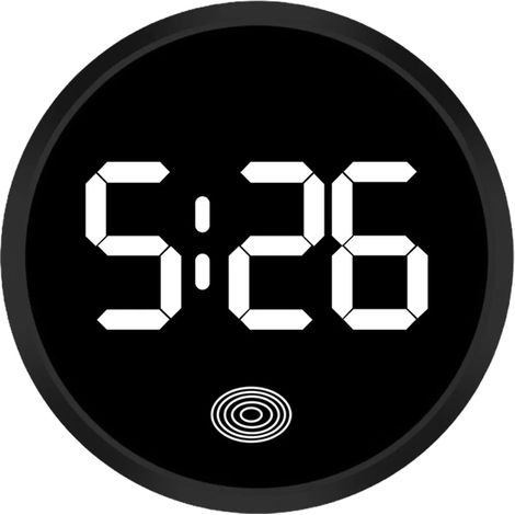 Reloj digital para el salpicadero del vehículo, reloj para el interior del coche, pantalla LED para la hora, reloj táctil para el interior del coche, se puede pegar en el salpicadero con luces blancas (1/4)