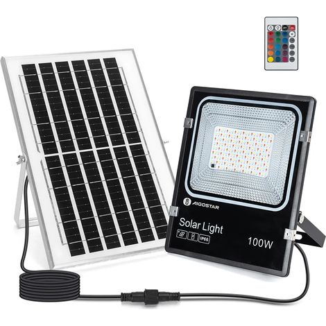 Proyector exterior aigostar b1020133f 100W solar IP66 (1/3)