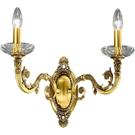 Kolarz CONTARINI Bougie Applique Murale 2 Lumières Or Français (1/4)