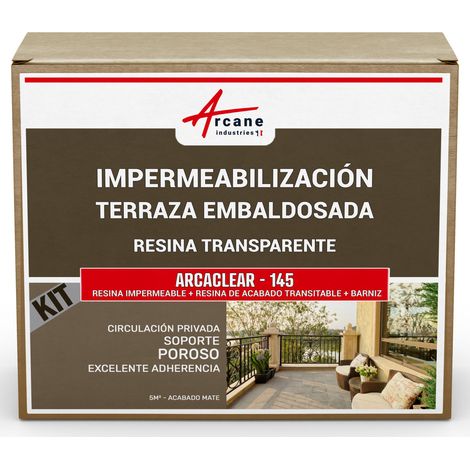Membrana líquida transparente: para terrazas, azulejos, piscinas - KIT ARCACLEAR