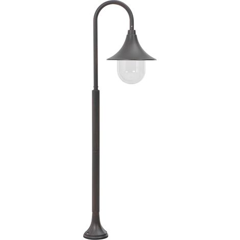 INLIFE Lampadaire de jardin E27 120 cm Aluminium Bronze (1/5)