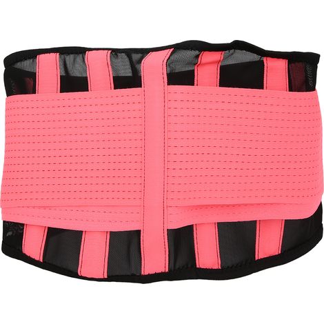 Atmungsaktiver Stützgürtel aus Mesh für Fitness und Krafttraining, ideal für Männer und Frauen. Rosa. (1/5)