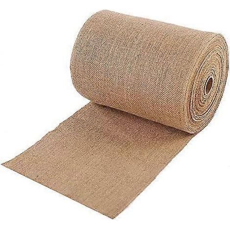 Chemin de table en toile de jute naturelle rouleau de 30 cm x 457 m avec bordure cousue. (1/4)