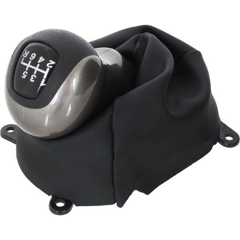 Pomo de cambio de marchas Honda Civic VIII 2005 GRIS-NEGRO DE 6 VELOCIDADES + POLERAS NEGRAS con marco (1/5)