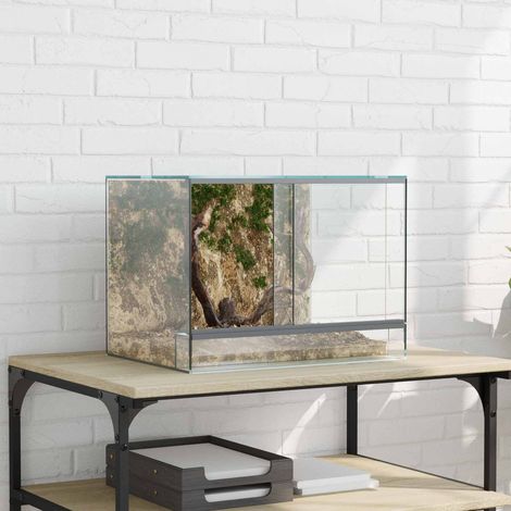 Terrarium mit Speicher Transparent 40 x 30 x 30 cm Glas