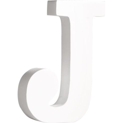 Lettre décorative - J - MDF - 11 cm - Surface prête à peindre