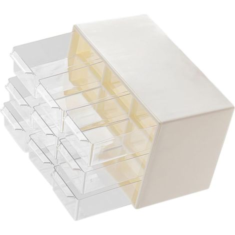 Organisateur de Table à Tiroirs 12 Compartiments Transparent, Rangement Pratique pour Bureau et Salle de Bain, Multi-usages, pour Petits Objets, Présent Anniversaire Noël (1/5)