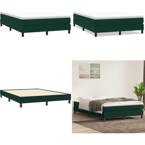 vidaXL Sommier à lattes de lit sans matelas vert foncé 140x210 cm (1/5)