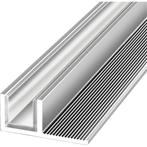 2 rails de porte douche sans cadre argentés, barres dissimulées (1/5)
