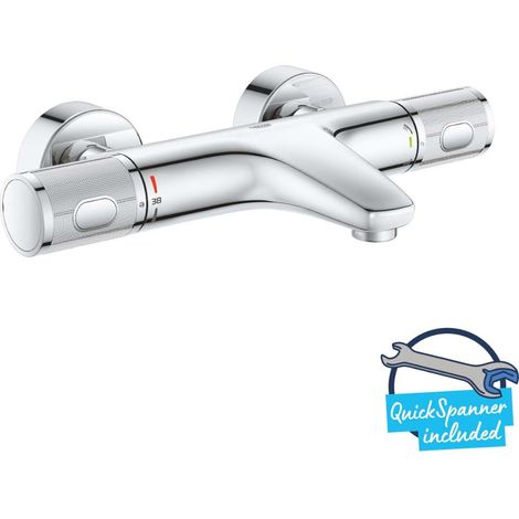 Mitigeur de baignoire thermostatique 1/2'' – GROHE CoolTouch anti-brûlures – TurboStat régulation température – 34788000