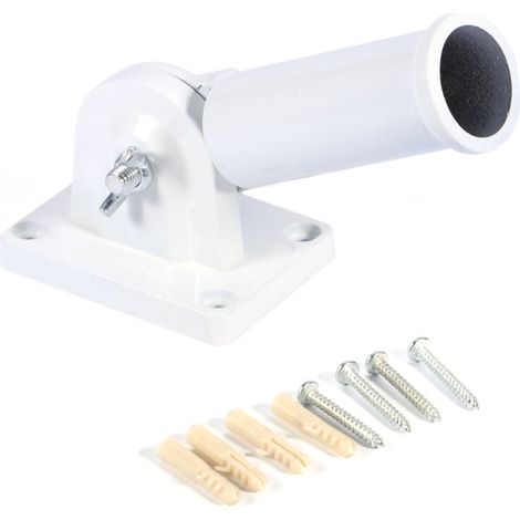 Adjustable Stainless Steel Wall Mount Flag Pole Bracket Windproof Base with Screws MUMU (1/4)