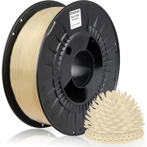 2 x MIDORI® 3D Drucker 1,75mm PLA Filament 1kg Spule Rolle Premium Transparent (1/5)