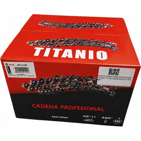 Rollo Cadena Titanio 25 Pies .325 1,1 mm Semichisel  Ref 56195