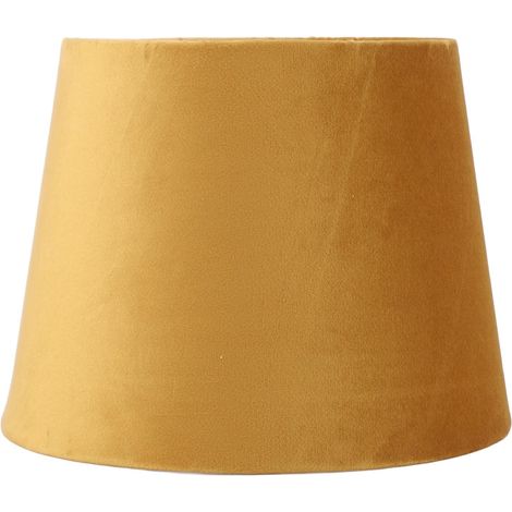 Fabric Lampshade, 21.5 x 16.5 x 16 cm Velvet Conical Lampshade E27 E14, Modern Lampshade for Bedside Table, Wall Lamp Desk (Gold) (1/5)