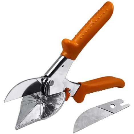45°-135° Angle Miter Shears, Multifunctional Duct Shears, Quarter Round Cutting Tool for Cutting PVC, PPR and PE Pipes, Branches and Wires. (1/4)
