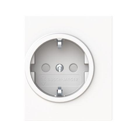 Busch-Jaeger Enchufe SCHUKO® Safety+ blanco estudio mate - Busch-art linear® (20 EUCB-44M), 2CKA002013A5490