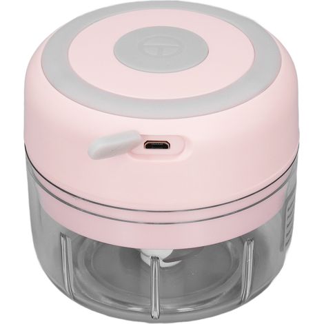 Hachoir à Ail Électrique USB avec Lame Inox, Capacité 100ML - Rose (1/5)