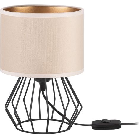 Tornado AMB Lampe, beiger und goldener Samt (1/5)