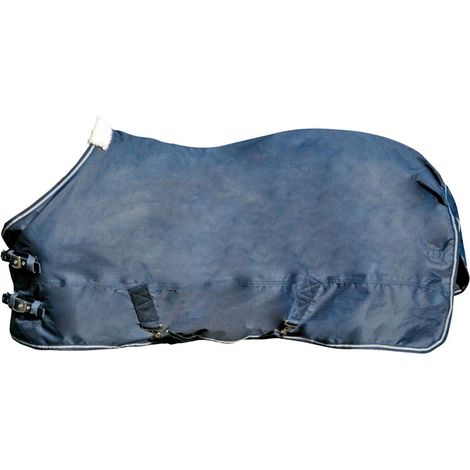 115, Bleu marine: Couverture imperméable avec doublure polaire pour poulains Modèle professionnel (1/5)
