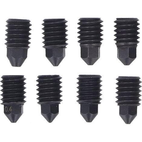 Buses en acier trempé, 8 pièces, pour extrudeuse d'imprimante 3D Bambu Lab, ensemble Hotend 0.2 0.4 0.6 0.8mm (1/5)