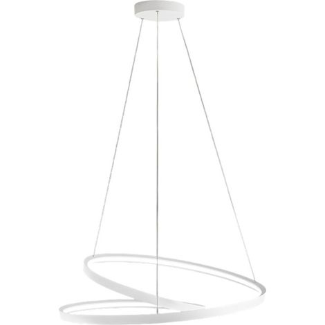 Sospensione Moderna Ritmo Metallo Bianco Led 55W Dimmerabile Ip20 (1/2)