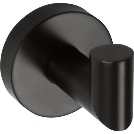 Patère simple murale DARK en laiton noir 5,5 x 5,5 x 6,5cm (1/3)