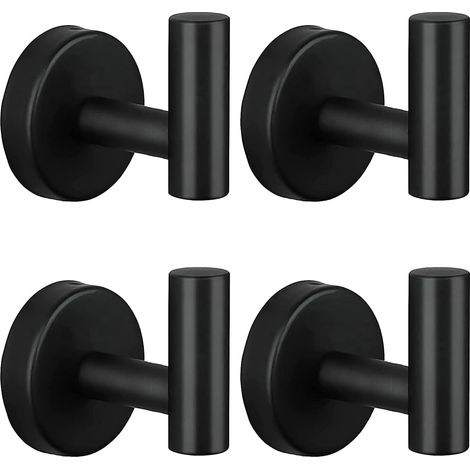 Filiyano-Porte-serviettes noir pour salle de bain, armoire murale en acier inoxydable. (1/5)