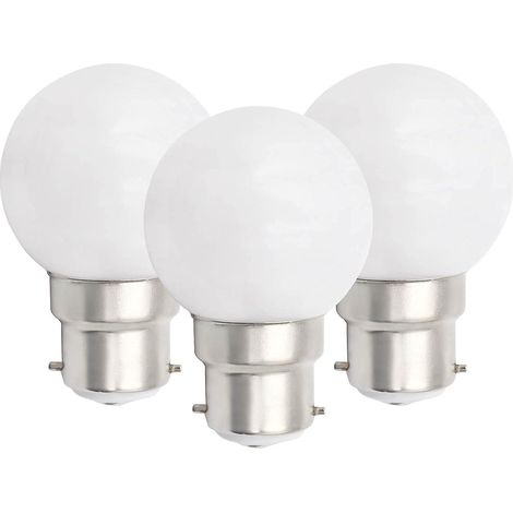 Ampoule LED B22 3W Dimmable, Lot de 6 Ampoules Boule Golf Petite Taille, Culot Baïonnette B22, Éclairage Incandescent Remplaçant (1/5)