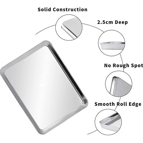plaques de cuisson en acier inoxydable lot de 2 lave-vaisselle (1/4)
