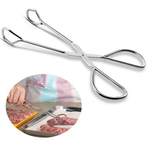 Pinze da griglia in metallo separate, pinze per alimenti, pinze per carne, pinze da portata, pinze da cucina, pinze da griglia in acciaio inossidabile, utensili da cucina, pinze per griglia (1/5)