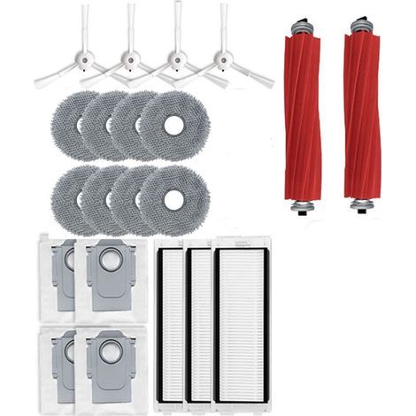Kit d'entretien pour Roborock Q Revo : brosse, filtre, lingettes et sacs. Pièces détachées compatibles robot aspirateur. (1/5)