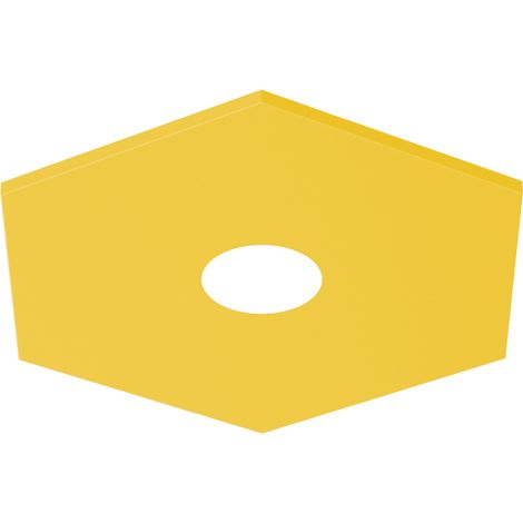 LUMICOM RIVER HEX Plafoniera, 1x GX53, max 8W, metallo, giallo, 25x25cm