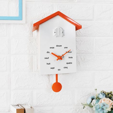 Horloge murale coucou style nordique T60 toit orange t60 réf 1699 1 kg – Livraison gratuite
