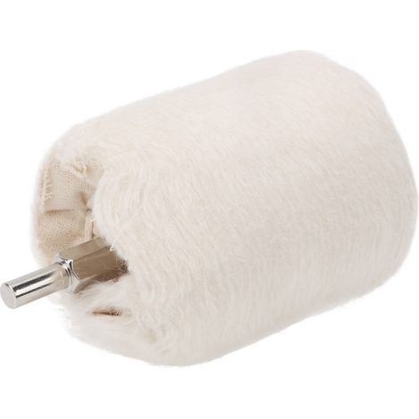 Disque de polissage blanc pour perceuse, manche cylindrique 60mm pour ponçage et finition