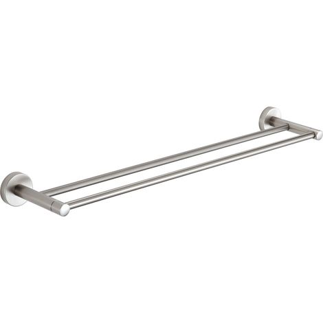 Mexen Remo doppelter Handtuchhalter, gebürsteter Nickel - 7050725-97 (1/2)